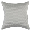 Kahn 26 Inch Hand Stitched Sateen Euro Pillow Sham- Cotton Fill- Silver