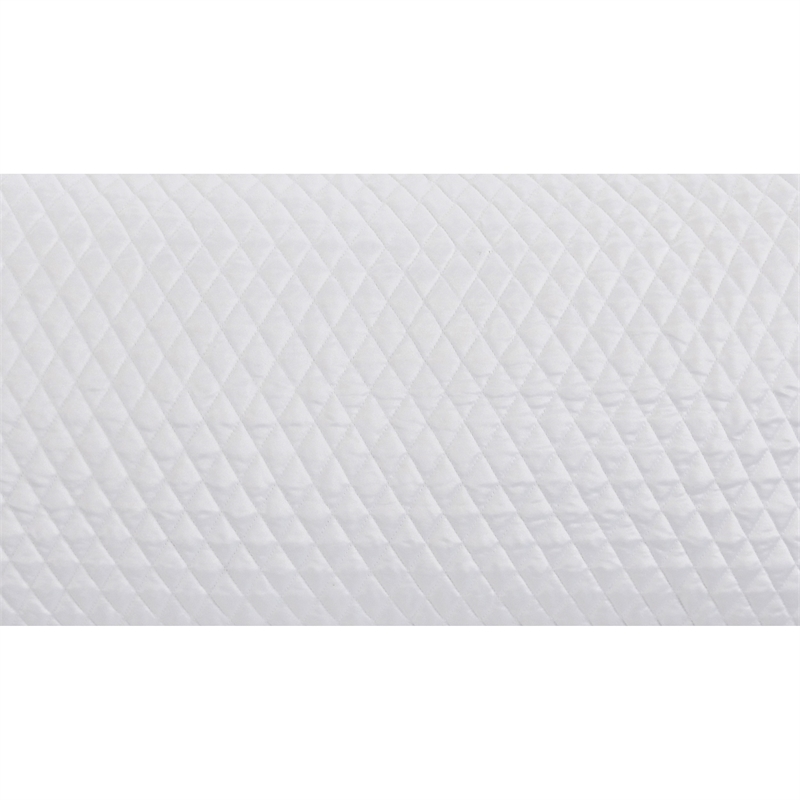 Kahn Hand Quilted Lumbar King Size Pillow Sham- Self Binding- Matte White