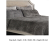 Lipa 96 x 108 Handmade King Quilt- Polyfill- Cotton Binding- Dessert Brown