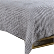Lipa 96 x 108 Handmade King Size Quilt in Textured Design- Polyfill- Gray