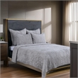 Lipa 96 x 108 Handmade King Size Quilt in Textured Design- Polyfill- Gray
