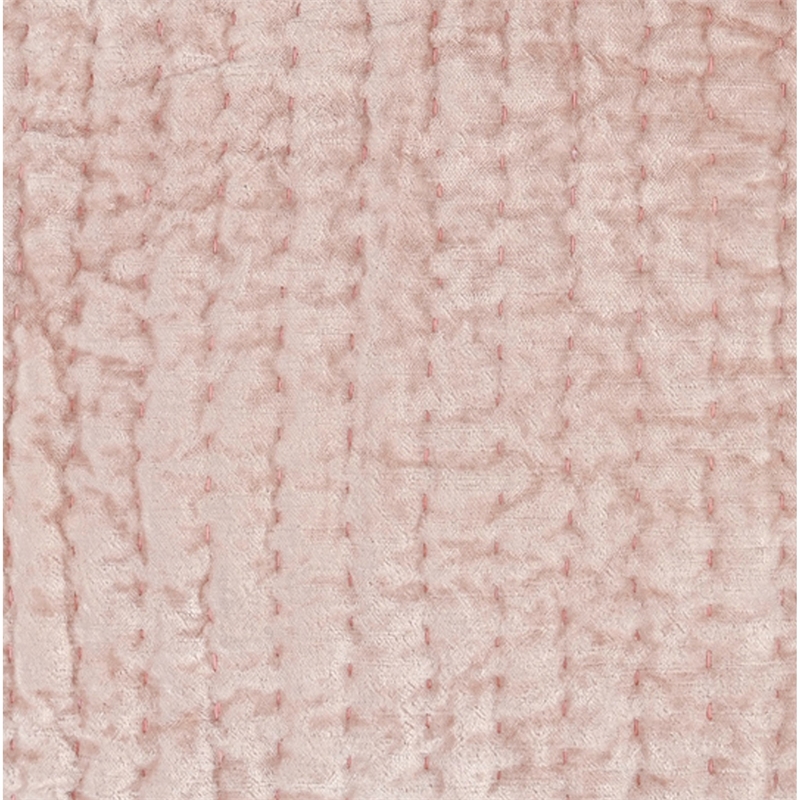 Lipa 26 Inch Square Handmade Euro Pillow Sham with Rayon Velvet- Bliss Pink