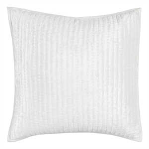 Lipa 26 Inch Square Classic Handmade Euro Pillow Sham- Rayon Velvet- Ivory