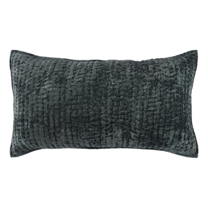 Lipa 20 x 36 Handmade Lumbar King Pillow Sham with Rayon Velvet- Bay Green