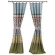 Kaw Set of 2 Panel Curtains- Multicolor Geometric Patterns- Polyester