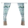 Vira 63 Inch Window Curtains- Ocean Waves and Sand Print- Rod Pockets