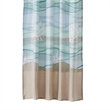 Vira 63 Inch Window Curtains- Ocean Waves and Sand Print- Rod Pockets