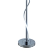 Jame 59 Inch Floor Lamp- Drum Shade- Accent Round Metal Base- Chrome