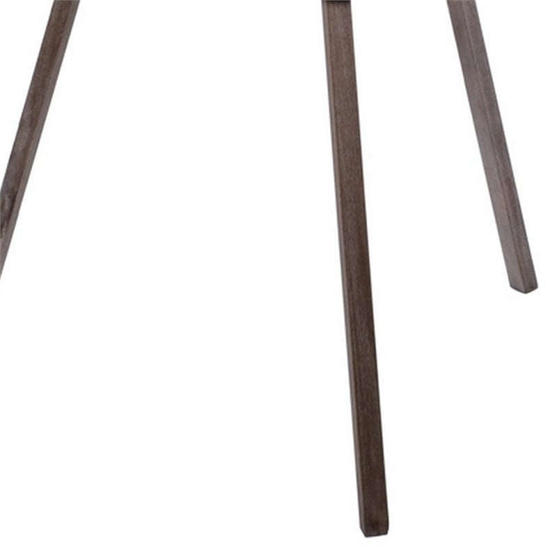 55 Inch Floor Lamp with Tripod Style Wood Frame- Spotlight- Brown and Black