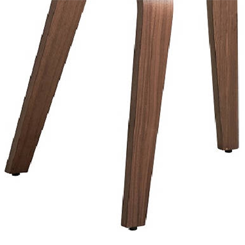 Aon 22 Inch Side Dining Chair Set of 2- Curved Back- Wood- Walnut Brown