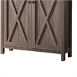 Wooden File Cabinet With 'X' Shaped Cutout Side Panel- Dark Taupe Brown