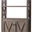 Wooden File Cabinet With 'X' Shaped Cutout Side Panel- Dark Taupe Brown