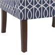 Wooden Fabric Upholstered Accent Chair with Swooping Armrests- Multicolor