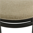 Metal Counter Stool with Swivelling Fabric Padded Seat- Beige and Black