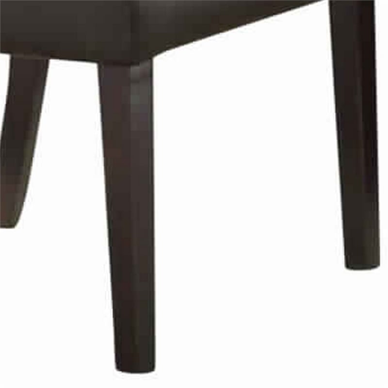 Button Tufted Royal Dining Chair- Set Of 2- Dark Brown