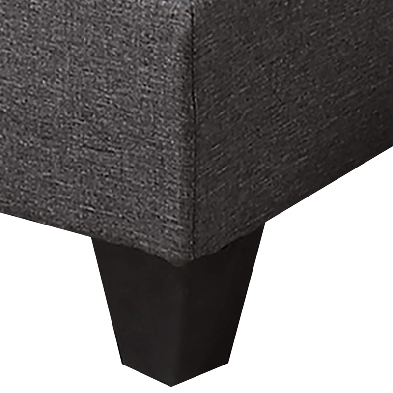 All In One Sectional With Ottoman And 2 Pillows In Gray