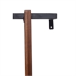 Industrial 3 Tier Mango Wood Ladder Storage Wall Shelf with Tubular Frame- Black