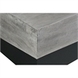 45 Inch Rectangular Mango Wood Coffee Table- Iron Base- Washed White and Black