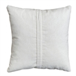 17 x 17 Inch Square Cotton Accent Throw Pillow- Leaf Embroidery- Set of 2- White