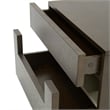 Wooden Nightstand with Two Drawer and Open Shelf- Dark Brown