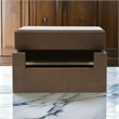 Wooden Nightstand with Two Drawer and Open Shelf- Dark Brown