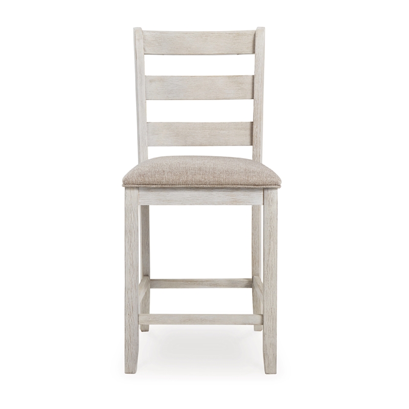 Myra Barstool Chair Set of 2 - Padded Seats and Ladderbacks - Dual Tone