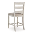 Myra Barstool Chair Set of 2 - Padded Seats and Ladderbacks - Dual Tone