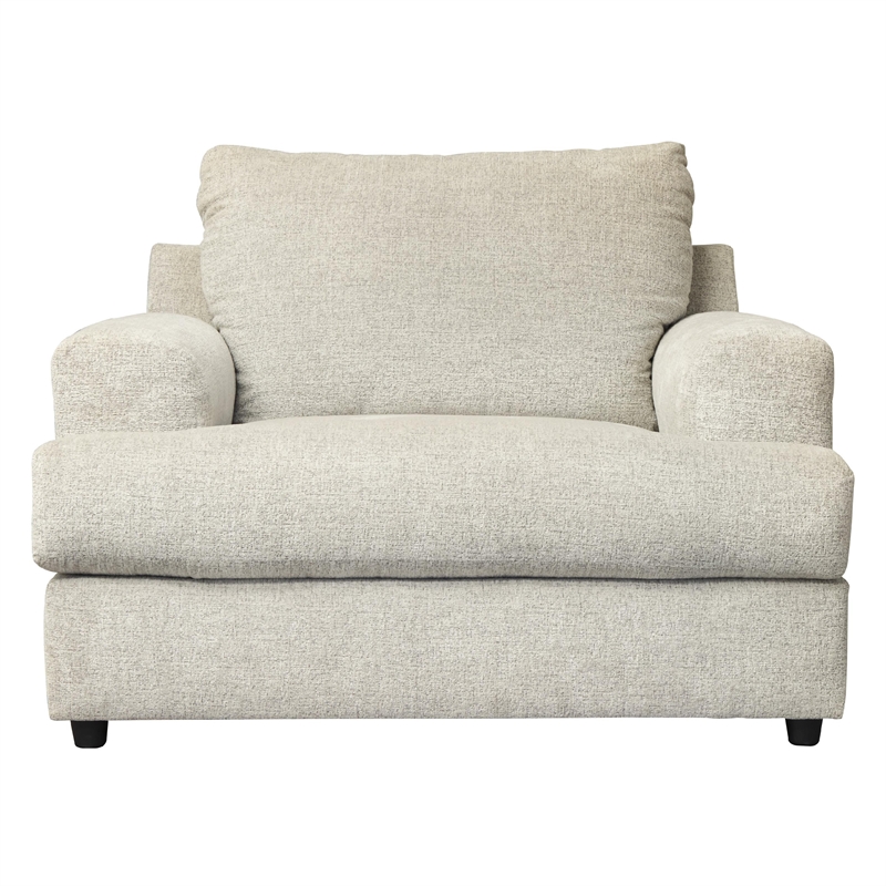 Tren Oversized Sofa Chair - Textured Beige Pillow Back - Deep Seat Cushion