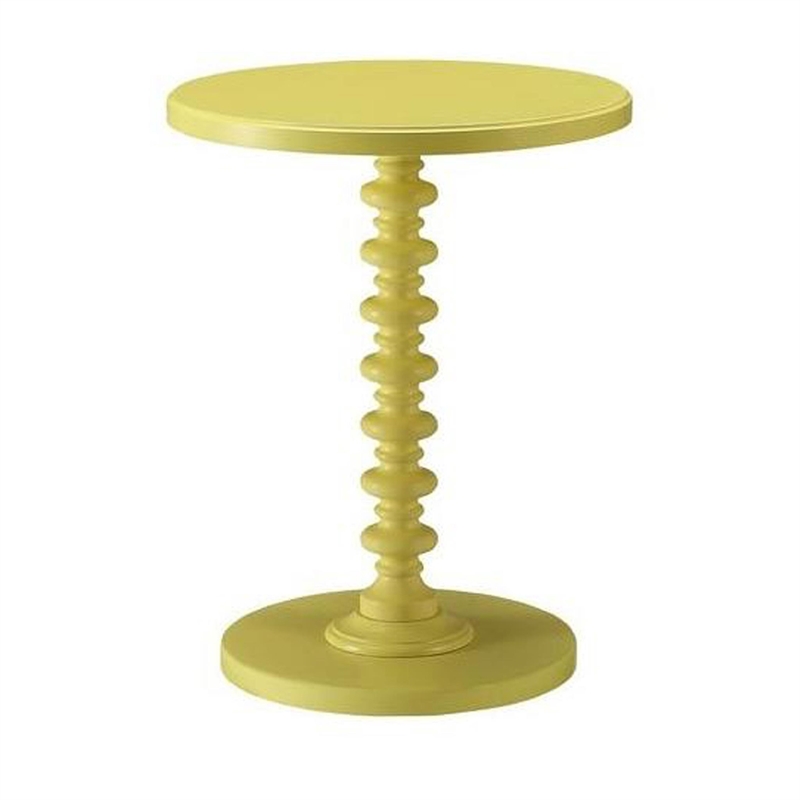 Astonishing Side Table With Round Top- Yellow