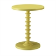 Astonishing Side Table With Round Top- Yellow