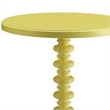 Astonishing Side Table With Round Top- Yellow