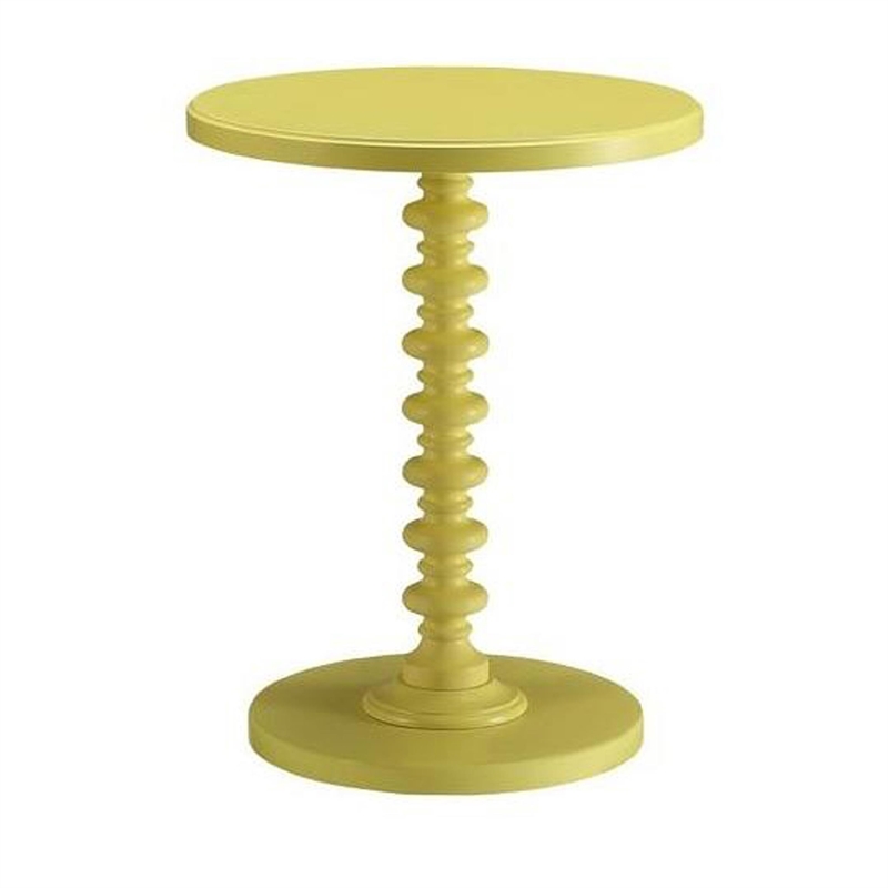 Astonishing Side Table With Round Top- Yellow