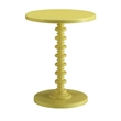 Astonishing Side Table With Round Top- Yellow