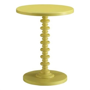 Astonishing Side Table With Round Top- Yellow