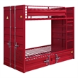 Metal Base Twin Turdle with Slat System and Cremon Bolts- Red