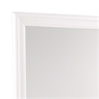 Transitional Square Mirror with Wooden Encasing and Convex Edges- White