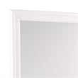 Transitional Square Mirror with Wooden Encasing and Convex Edges- White