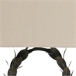 26 Inch Artisanal Table Lamp- Laurel Wreath Iron Frame- Off White- Black