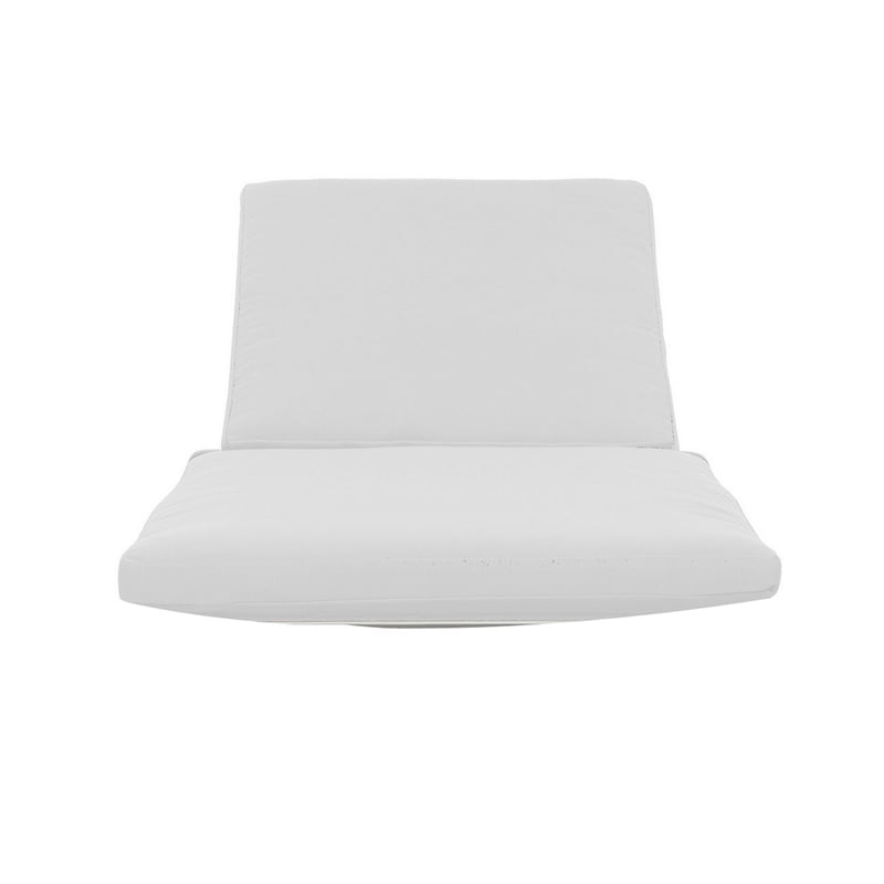 Edie 76 Inch Outdoor Lounger Cushion- White