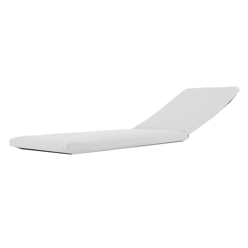 Edie 76 Inch Outdoor Lounger Cushion- White