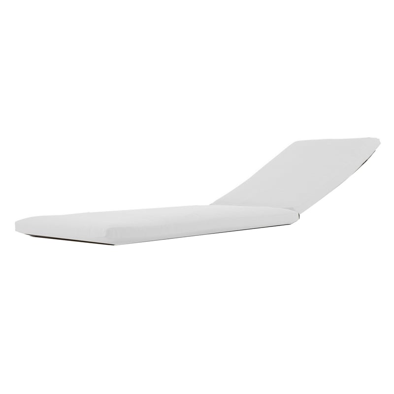 Edie 76 Inch Outdoor Lounger Cushion- White