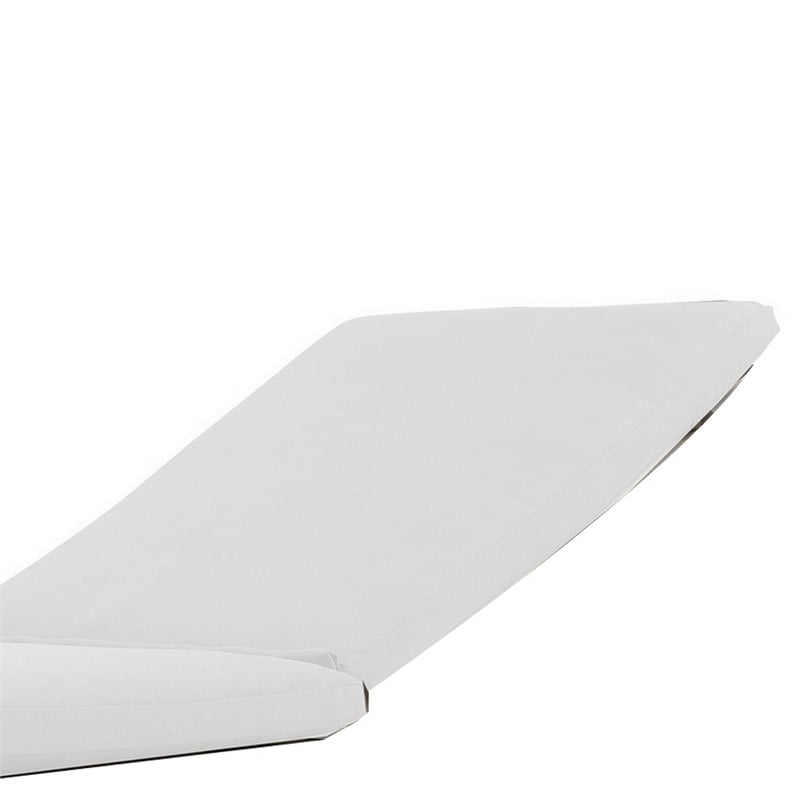 Edie 76 Inch Outdoor Lounger Cushion- White