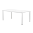 Fifi 71 Inch Outdoor Dining Table- Polyresin Top- White Aluminum Frame