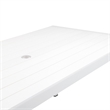 Fifi 71 Inch Outdoor Dining Table- Polyresin Top- White Aluminum Frame
