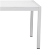 Fifi 71 Inch Outdoor Dining Table- Polyresin Top- White Aluminum Frame