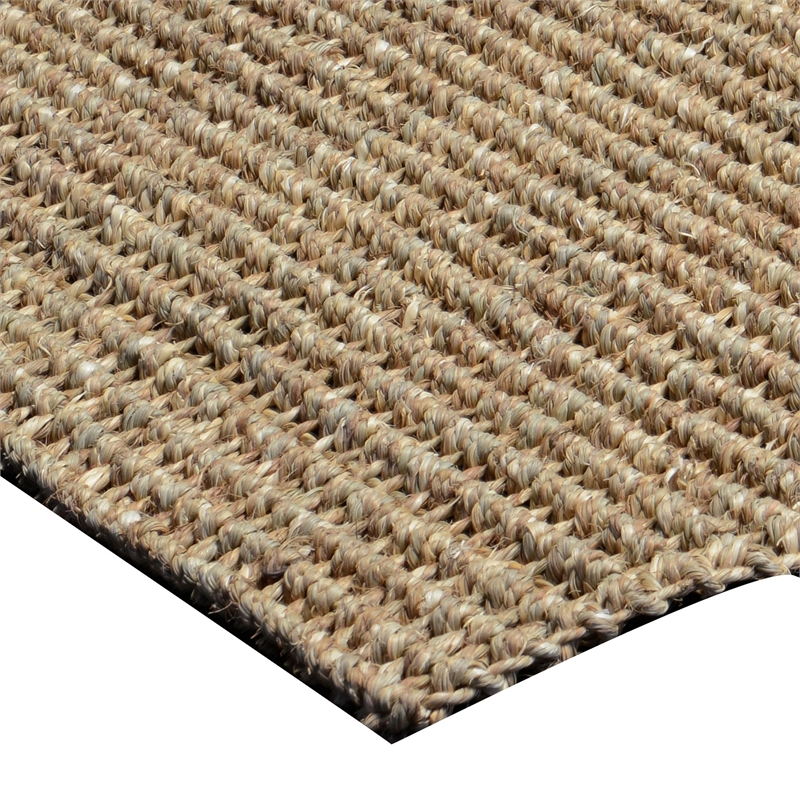 Quell 8 x 10 Handwoven Area Rug- Natural Brown Seagrass- Braided Design