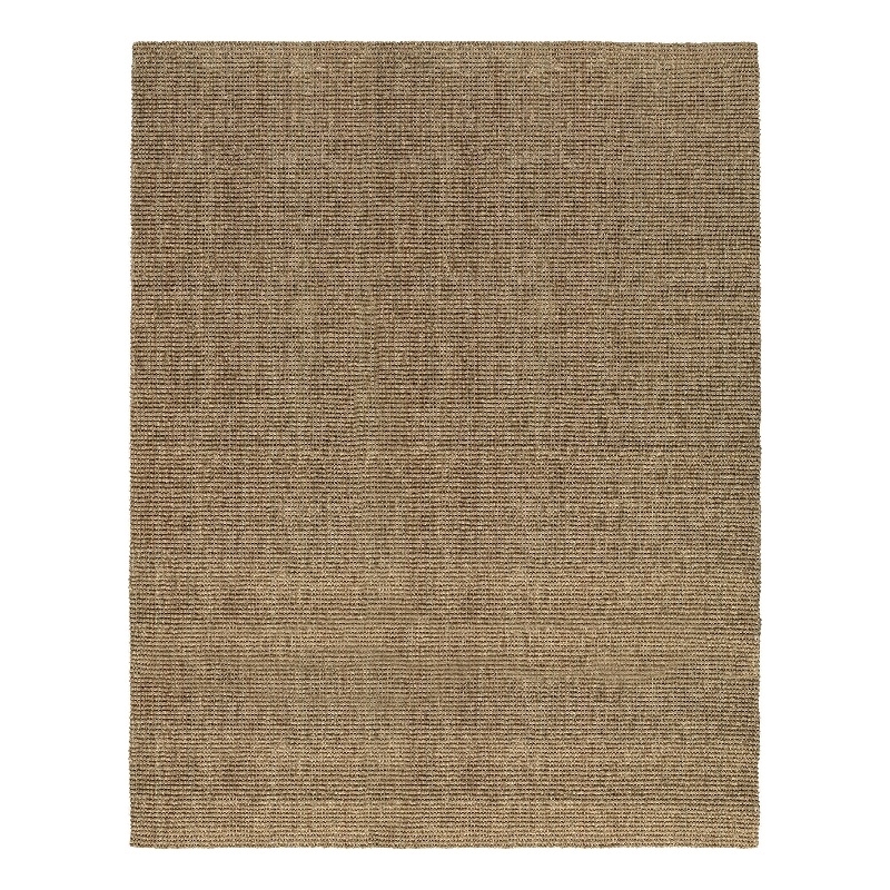 Quell 8 x 10 Handwoven Area Rug- Natural Brown Seagrass- Braided Design