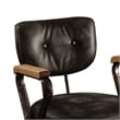 Metal & Leather Executive Office Chair- Black