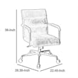 Metal & Leather Executive Office Chair- Antique Brown
