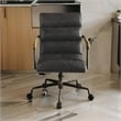 Metal & Leather Executive Office Chair- Antique Brown